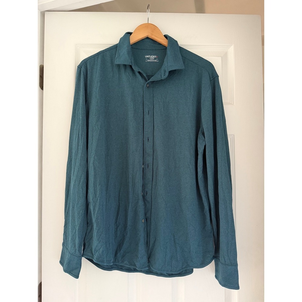 UNTUCKit Mens Button Down‎ Green Shirt